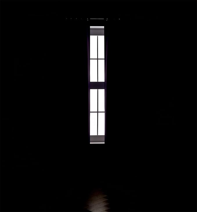 MIUCO Room Darkening Textured Grommet Window Treatment Blackout Curtains for Bedroom 2 Panels 52x95 Inch Purple
