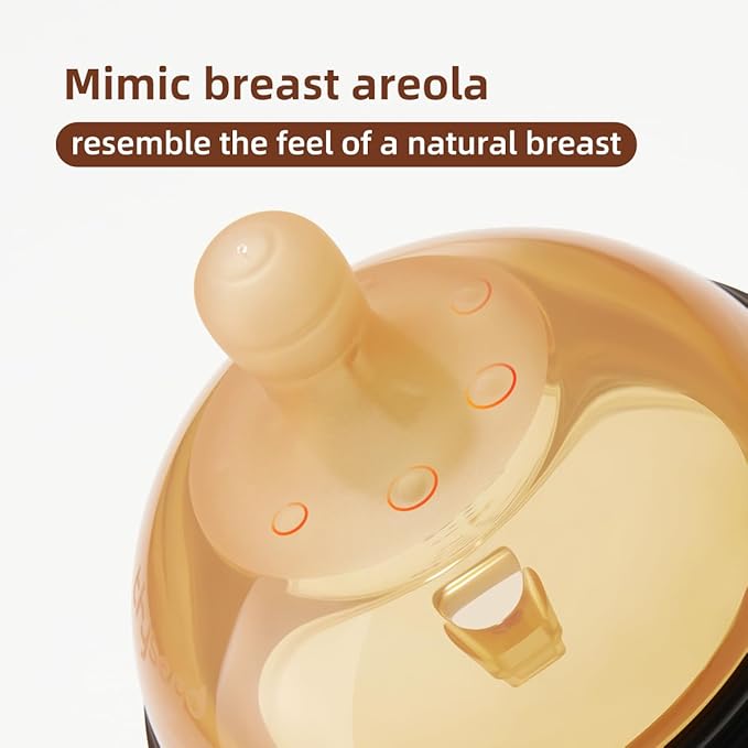 PPSU Natural Breast-Like Bottle with Nipple(7-10 Months),10oz，1pack