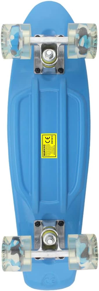 Skateboards Complete 22 Inch Mini Cruiser Retro Skateboard for Kids Boys Youths Beginners