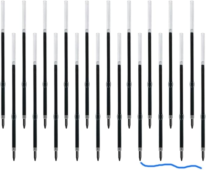 Ballpoint Pen with Stylus Tip, Soft Touch Click Pen, 2 in 1 Metal Pens, Medium Point(Blue refills - 20 pcs)…