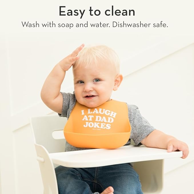 Bella Tunno Baby Bib for Eating, Waterproof Silicone Bib with Large Food Catcher, Adjustable Fit for Babies 4-12 months & Toddlers 1-3 Years, Boys & Girls, Small Town Girl