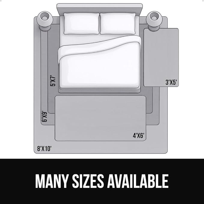 GORILLA GRIP Ultra Soft Washable Area Rug, 8x10, Stain and Slip Resistant Plush Thick Carpet for Bedroom Living Room, No Shed Floor Rugs, Pet Friendly, Dorm Essentials, Kids Nursery Home Decor, Gray