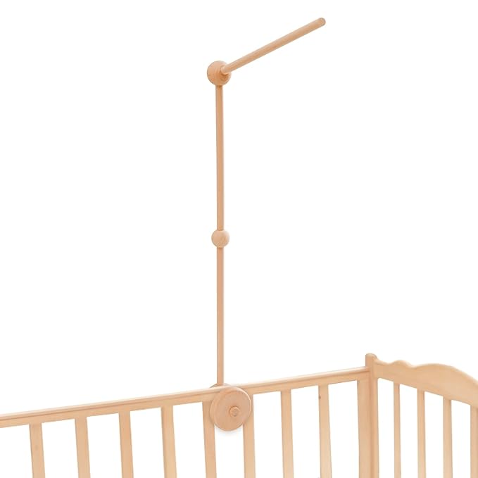 Updated Wooden Mobile Arm for Crib 30 inches- Baby Mobile Hanger for Crib Nursery Mobile Holder 360° Rotatable for Hanging Baby Mobiles Plush Dolls | Gift for Baby Shower & Nursery Decoration