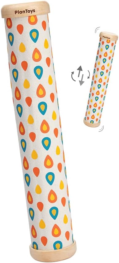 PlanToys® Wooden Rain Maker Musical Toy for Toddlers | Baby Rain Stick for Sensory & Auditory Development | Eco-Friendly Educational Toy for 12+ Months
