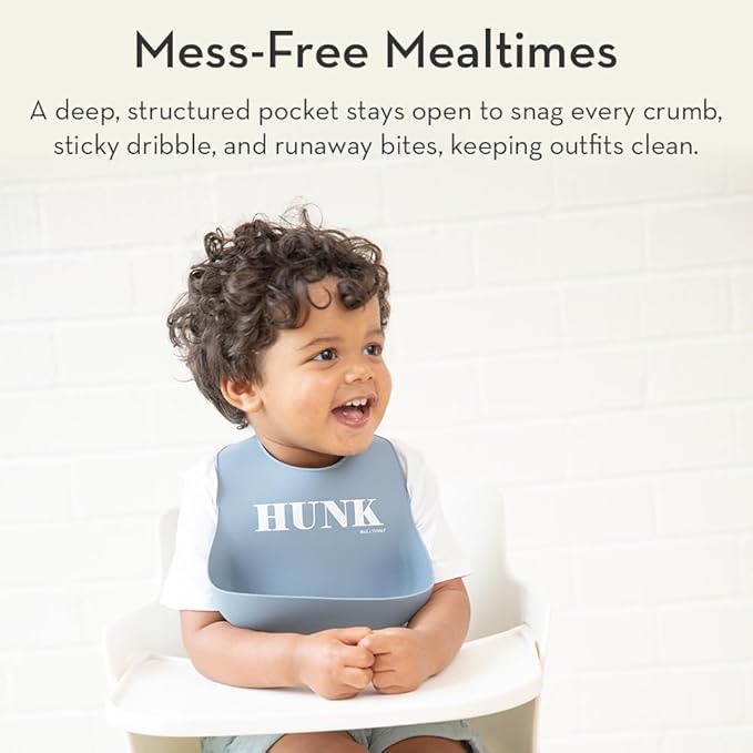 Baby Bib for Eating by Bella Tunno, Waterproof Silicone Bib with Large Food Catcher, Adjustable Fit for Babies 4-12 months & Toddlers 1-3 Years, Boys & Girls, All Hail The Queen