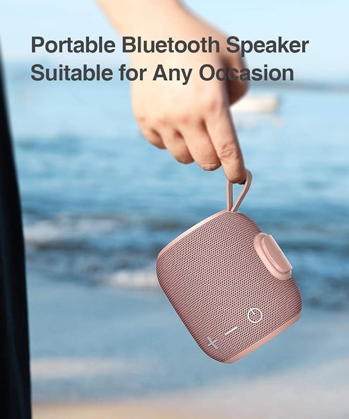 FIGMASU Bluetooth Speakers Portable Wireless Waterproof IPX7 Bluetooth 5.0 Dual Pairing Mini Shower Speaker, 24H Playtime Stereo Surround Sound, for Outdoor Travel, Pool
