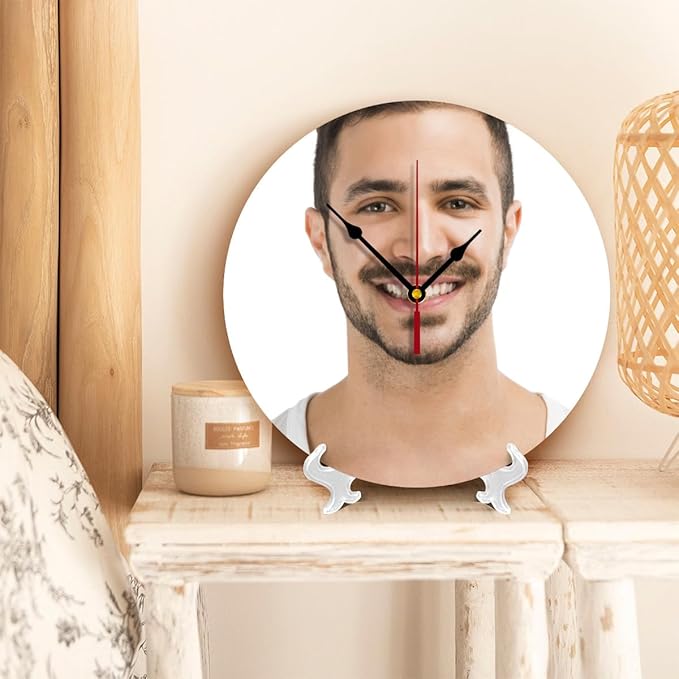 Generic Custom Clocks for Walls Personalized Clocks with Picture Silent Non Ticking Round Decoration for Kitchen Creative, 12inch-30cm