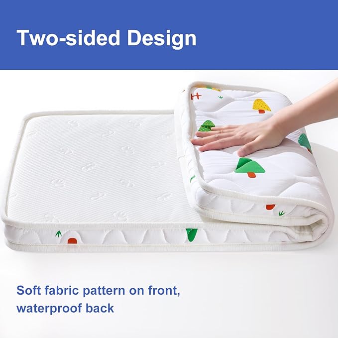Baby Bassinet Mattress 30 x 20 inches- Firm Support and Comfort Premium Foam,Noiseless and Odorless,Hypoallergenic Small Crib Mattress, Fits Moses Basket, Dual Sided with Soft Breathable Fabric
