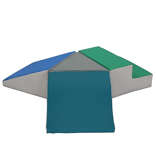 FDP SoftScape Toddler Playtime Junction 360 Climber, Indoor Active Play Structure for Toddlers and Kids; Safe Soft Foam for Crawling, Climbing and Sliding (4-Piece) - Contemporary, 13799-CT