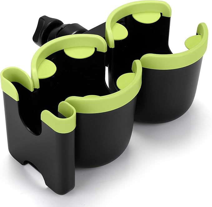 Accmor Stroller Cup Holder with Phone Holder, Bike Cup Holder, Universal Cup Holder for Uppababy Nuna Doona Strollers, 2-in-1 Cup Phone Holder for Stroller, Bike, Wheelchair, Walker, Scooter