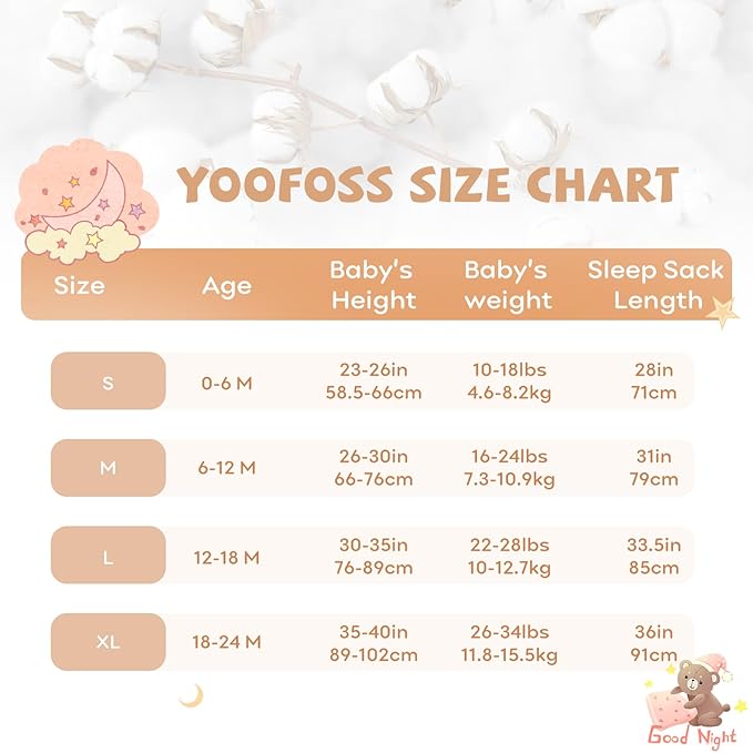 Yoofoss Baby Sleep Sack 0-6 Months Baby Wearable Blanket 100% Organic Cotton 2-Way Zipper TOG 0.5 Toddler Sleeping Sack 3 Pack Lightweight Sleep Sacks for Babies
