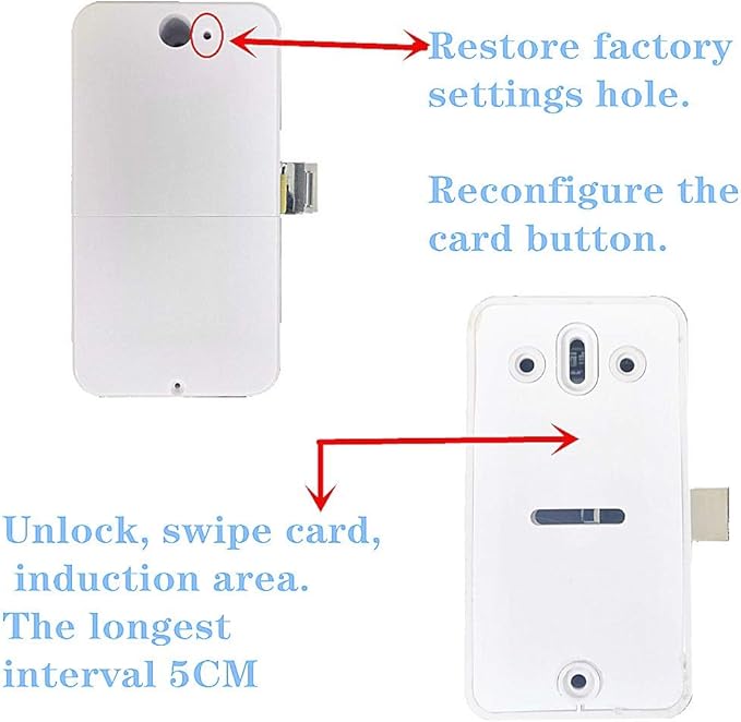 Hidden DIY/RFID Lock - Electronic Induction Lock for Wooden Cabinet, Drawer, Wardrobe & Letter Box