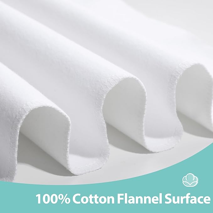 Washable Underpads, 34" x 36" (Pack of 2) Extra Heavy Absorbency ,100% Waterproof Mattress Protector,Flannel Cotton Underpads for Kids, Adults,Pets,Bed, Couch, Sofa, Floor,Home