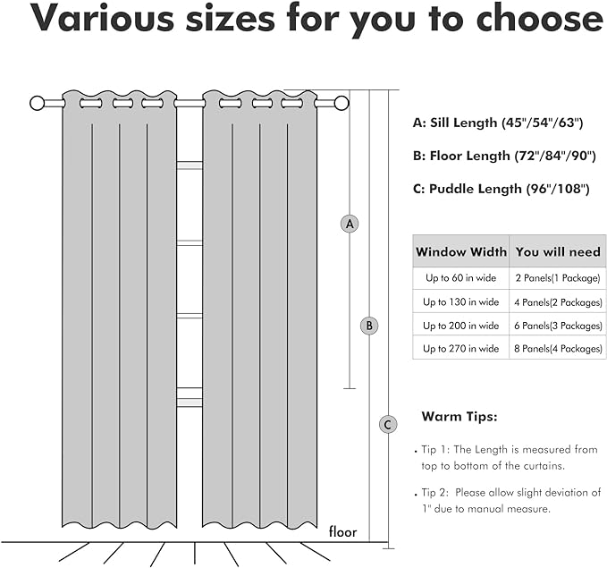 MIULEE Linen Texture 90 Inches Curtains for Bedroom 100% Blackout Thermal Insulated Grayish White Grommet Darkening Curtains for Living Room Nursery 52x90 Inch (2 Panels)
