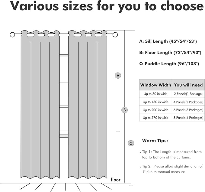 MIULEE Linen Blackout Curtains and Drapes 100% Room Darkening Thermal Insulated Grommet Window Panels with Coating 2 PCs W 42 x L 90 inches Stone Blue