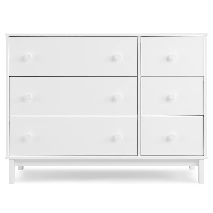 GAP babyGap Legacy 6 Drawer Dresser with Interlocking Drawers - Greenguard Gold Certified, Bianca White