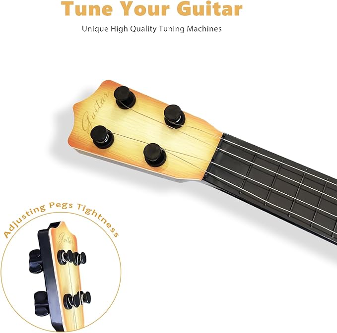 17inch Mini Guitar Toy, 4 Strings Guitar for Kids Musical Instrument Toys for Toddler Kids/Boys/Girls/Beginner.