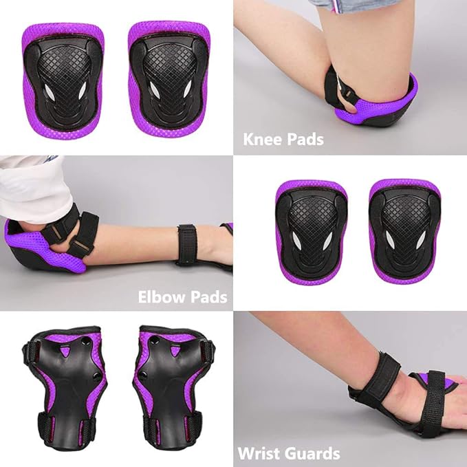 Adjustable Helmet for Ages 3-16 Kids Toddler Boys Girls Youth,Protective Gear with Elbow Knee Wrist Pads for Multi-Sports Skateboarding Bike Riding Scooter Inline skatings Longboard Roller Skate