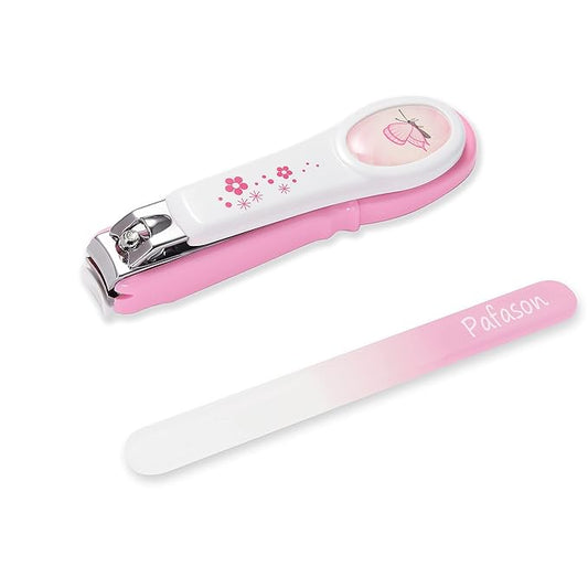 PAFASON Baby Safety Nail Clipper Cutter Trimmer with Nail Catcher and Baby Glass Nail File, Czech Float Glass, Stainless Steel Ideal Gift for Young Children Infant, Newborns Toddlers