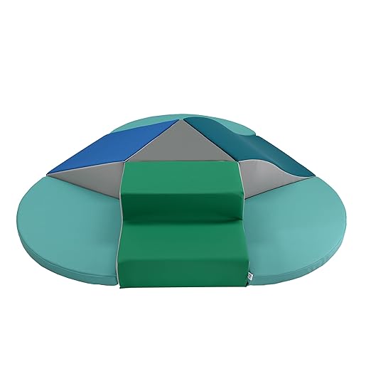 FDP SoftScape Toddler Playtime Junction 360 Climber Plus Side Pads, Indoor Active Play Structure for Toddlers and Kids; Safe Soft Foam for Crawling, Climbing, Sliding (7-Pc) - Contemporary, 13800-CT