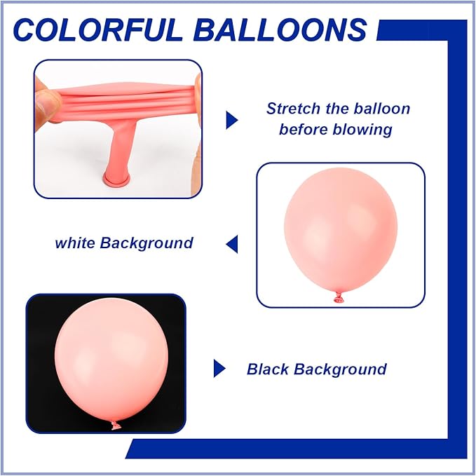 140pcs Pastel Pink Round Balloons Different Sizes 18 12 10 5 Inch Latex Balloons for Arch Decoration Party Balloon Kit for Graduation Birthday Party Wedding Balloon Baby Shower Decoration