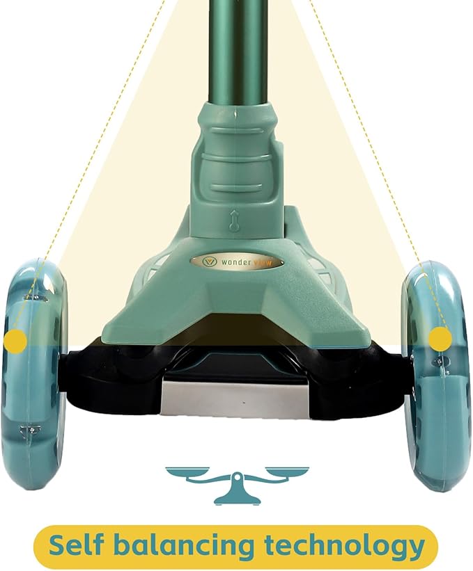 3 Wheel Scooter for Kids Ages 6-12,Kids Scooter with Light Up Wheels, Sturdy Deck Design, and 4 Height Adjustable Suitable for Kid Ages 3-12