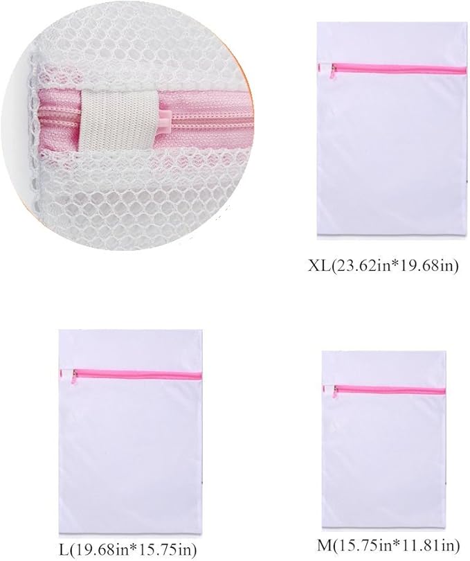 Pack of 5 Mesh Laundry Washing Bags-5 Large for Laundry,Blouse, Hosiery, Stocking, Underwear, Bra and Lingerie, Travel Laundry Bag FBA
