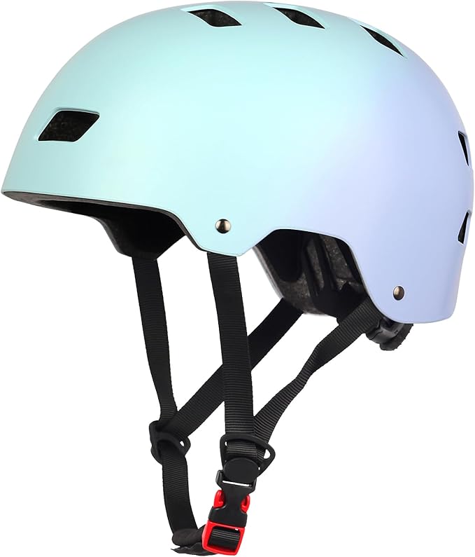 Bike Skateboard Helmet, Adjustable and Multi-Sport for Skate Scooter, 3 Sizes for Adult Youth Kids Toddler