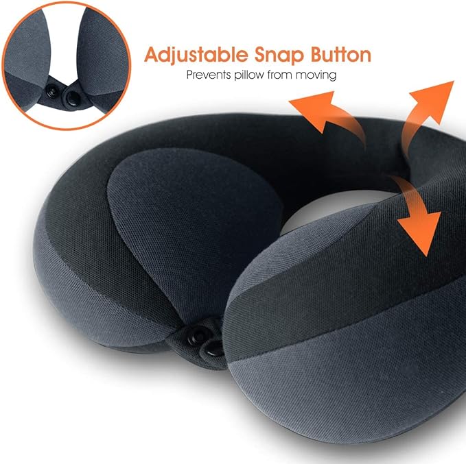 INFANZIA Kids Chin Supporting Travel Neck Pillow, Helps Support Head and Neck, Comfortably Designed for Head, Neck, and Chin Support - Ideal for Toddlers and Children,Black