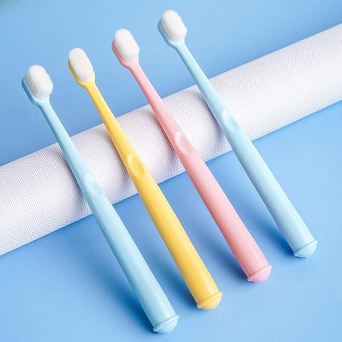 EasyHonor Baby & Toddler Toothbrush for Age 4-12 Years Old, Extra Soft With 10000 Soft Floss Bristle for Baby Gum Care (6Pcs)