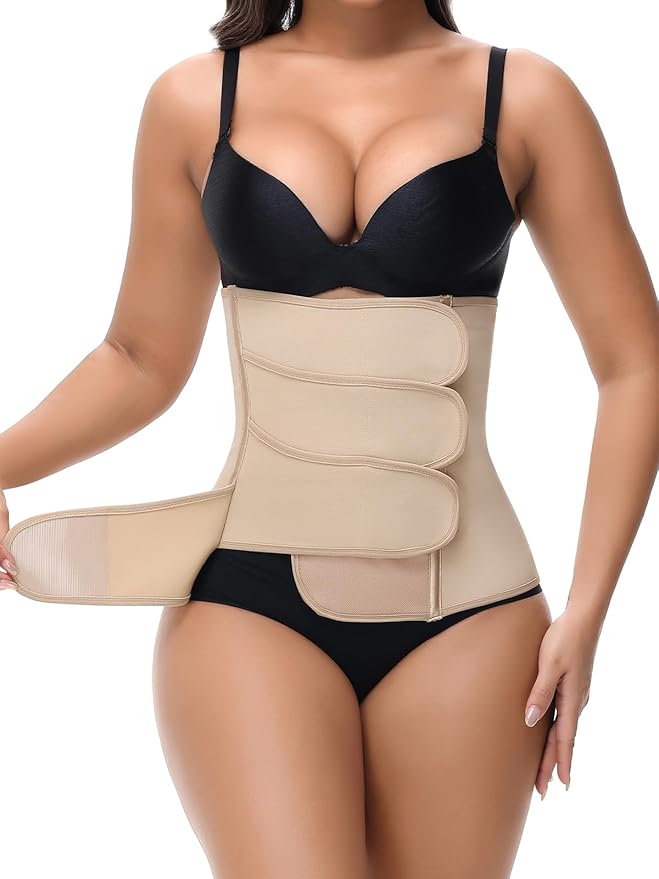 SHAPSHE Waist Trainer for Women Postpartum Recovery Wrap Waist Cincher Corset Shapewear Belly Band