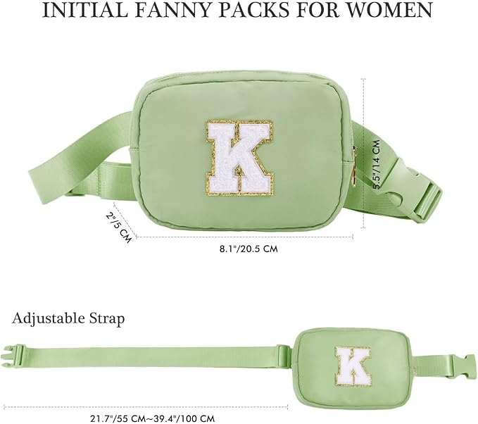 YOOLIFE Friend Gifts - Crossbody Bag for Women, Green Initial Crossbody Bag