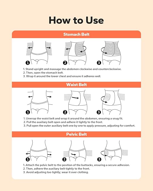 3 in 1 Postpartum Belly Band (Beige), Post Partum Waist Binder, Posture Correction Abdominal Binder, Belly Band Postpartum Belly Wrap, Postpartum Belly Wrap (For waistline 29"-37", L)