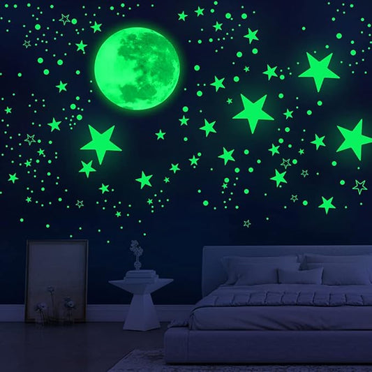 Glow in The Dark Stars for Ceiling,Star Decorations for Bedroom,Kids Boys Girls Room Decor,Wall Stickers for Bedroom,Play Room,Wall Decorations,Best Birthday Gift