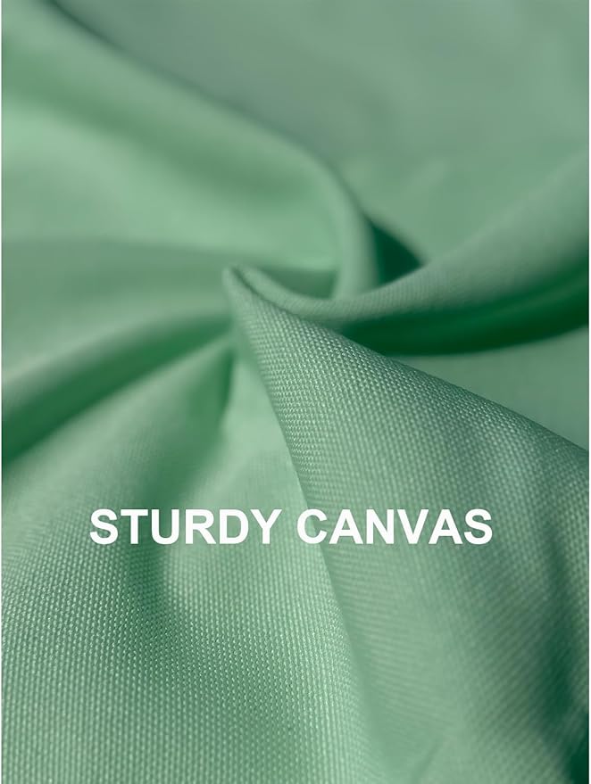 4’9” x 6’3” White Lightweight Water-Resistant Canvas Mat – Picnic, Outdoor, Beach, Park, Camping, Toy Mat