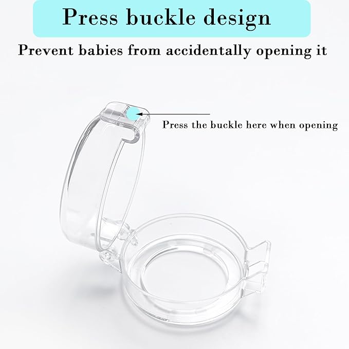 2 Pack Deadbolt Child Safety Lock Cover, Child Proof Door Knob Cover, Large Size Door Safety Deadbolt Lock for Kids, 2.76 * 2.14"