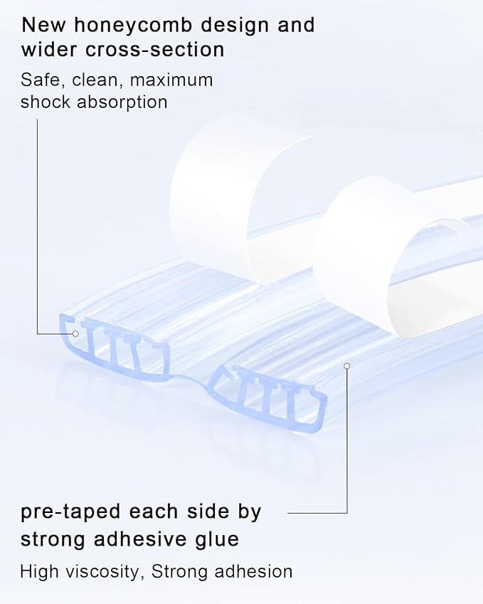 HOMREALM Baby Proofing,6.6ft(2M),Silicone Soft Corner Protectors with Pre-Taped Strong Adhesive, Edge Protectors for Sharp Corners of Cabinets, Tables