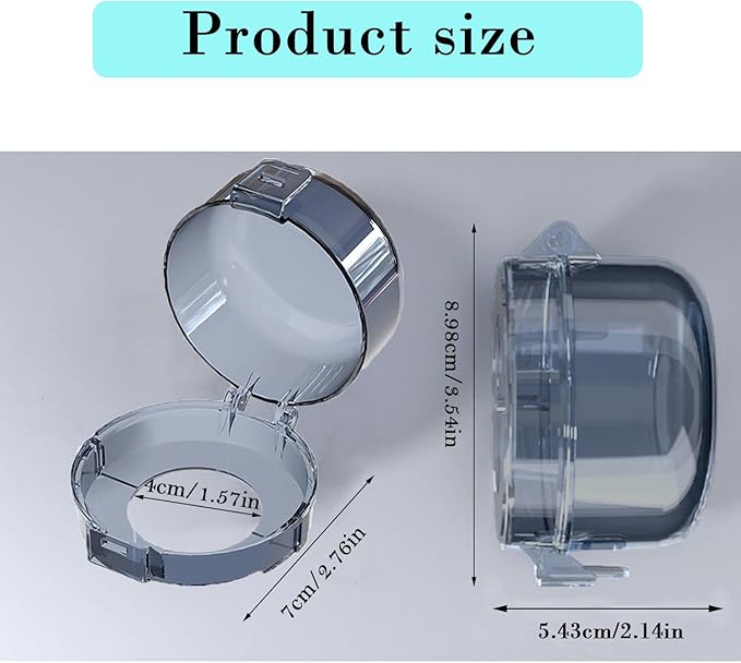 2 Pack Deadbolt Child Safety Lock Cover, Child Proof Door Knob Cover, Large Size Door Safety Deadbolt Lock for Kids, 2.76 * 2.14"