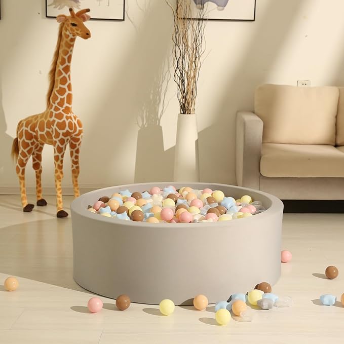 GOGOSO Ball Pits Balls for Toddlers Pack of 50 100 200 Plastics Shape Ball Non-Phthalate Non-BPA Non-Toxic 2.2-Inch Crush Proof Play Balls