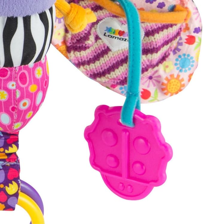 Lamaze Clip On Car Seat and Stroller Toy - Fifi the Firefly - Crinkle Car Seat Toys and Stroller Toys - Sensory Toys for Babies - Travel Toys for Car - Infant Toys Ages 0 Months and Up