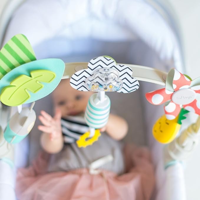 Taf Toys ‘Tropical Orchestra Arch’ | Ideal for Infant & Toddlers, Fits Stroller & Pram, Activity Arch with Fascinating Toys, Stimulates Baby’s Senses and Motor Skills Development, Easier Outdoors