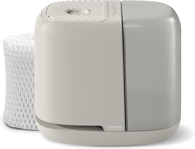 Canopy Bedside Humidifier 2.0, Moonstruck, 36 HR Run Time, 2.5L Capacity - Reading Light & White Noise - Alleviate Symptoms of Allergies, Cold, Dry Skin - Humidifier, Filter, Power Cord & Adapter