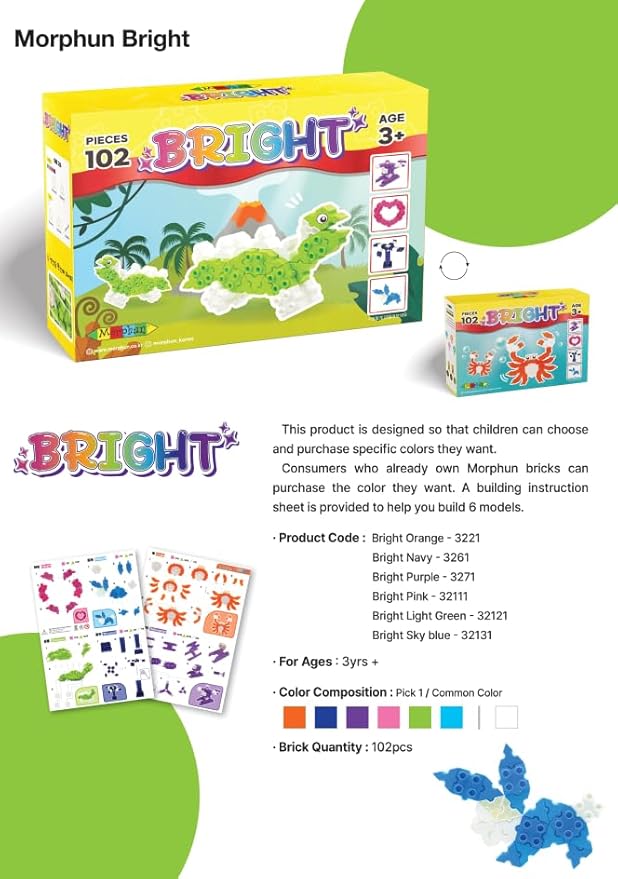 STEM Toys for Kids Ages 3 Bright 2025 | Educational Building Blocks Set | 102-Piece BPA-Free Plastic | Enhances Creativity & Fine Motor Skills | Includes Instruction Booklet - Navy