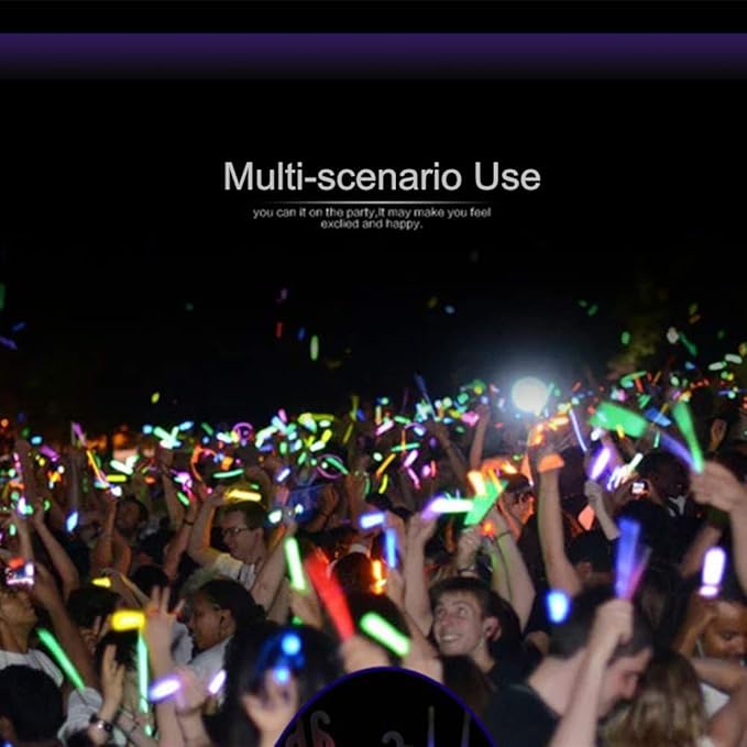 Glow Fever Glow Sticks Bulk 100ct Premium Glow In The Dark Light Up with Lanyards, For Party Supplies, Party Favors, Birthday, Halloween, Super Bright, Lasts Up to 12 hrs