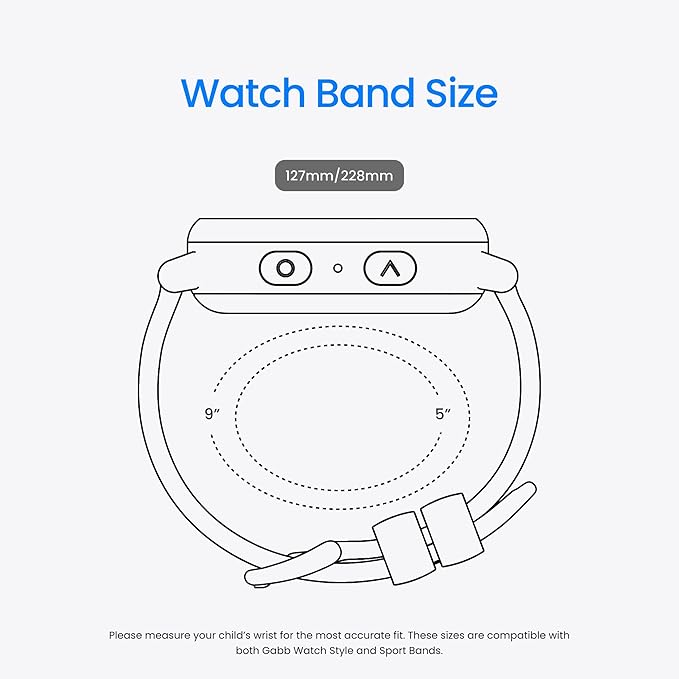 Gabb Watch 3e - GPS Tracker for Kids, Digital Smart Watch, No Social Media or Internet, Fees Required (Silver)