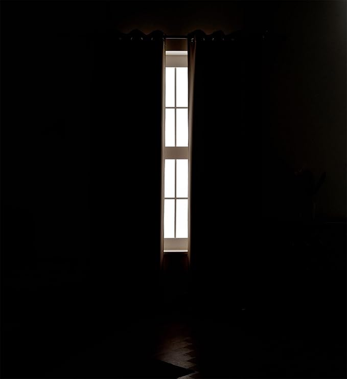 MIUCO Room Darkening Curtains Textured Grommet Thermal Insulated Blackout Curtains for Bedroom Set of 2 52x95 Inch Taupe