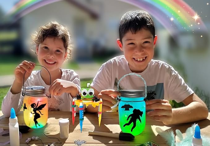 Make Your Own Fairy and Unicorn Night Light Jar & DIY Robotic Kit, Present for Girls Ages 6 7 8 9 10 11 12 Years Old, Kids STEM Projects, Arts and Crafts for Girls, Science Experiment Kit Gifts Ideas