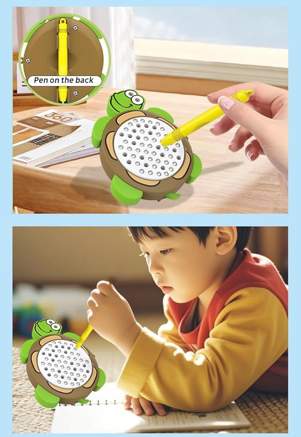 1PCS Sea Otter Magnetic Drawing Board for Kids & Toddlers with Beads and Magnet Stylus Pen - Magnetic Travel Toy for Airplane & Car Ride Activities for Kids