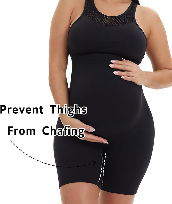 Seamless Maternity Shapewear, Prevent Thigh Chaffing, Pregnancy Belly Support, S-5XL
