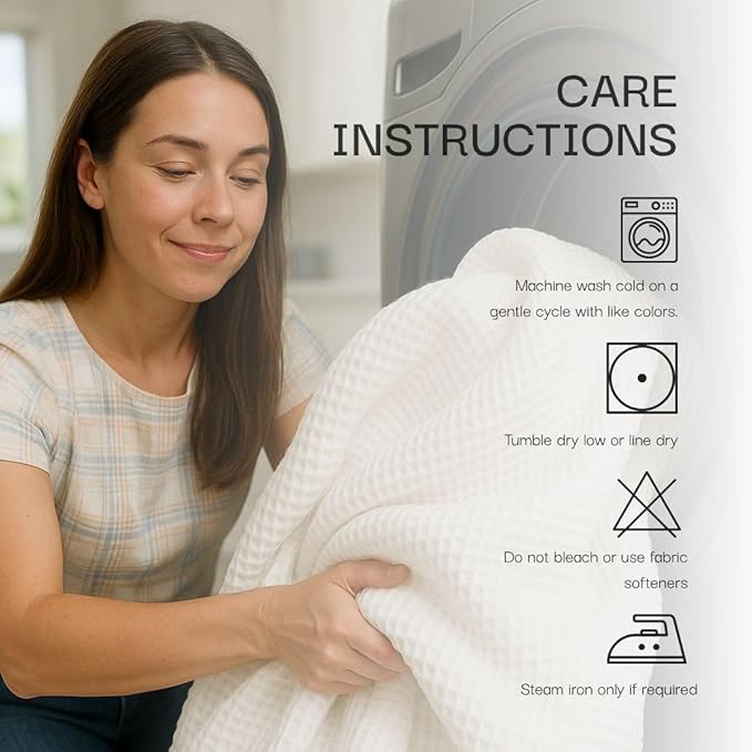 Salt Earth GOTS Certified 100% Organic Cotton Throw Blanket, 90" X 90" Waffle Blankets & Throws for Bed, Throw Blanket for Couch, Modern & Cozy Blanket, All Seasons, Comfy & Soft Blanket (Sea Foam)